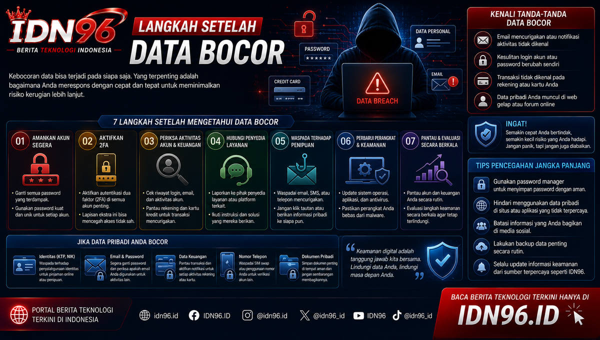 Layar pengaturan akun menampilkan daftar sesi aktif dengan tombol keluar dari semua perangkat