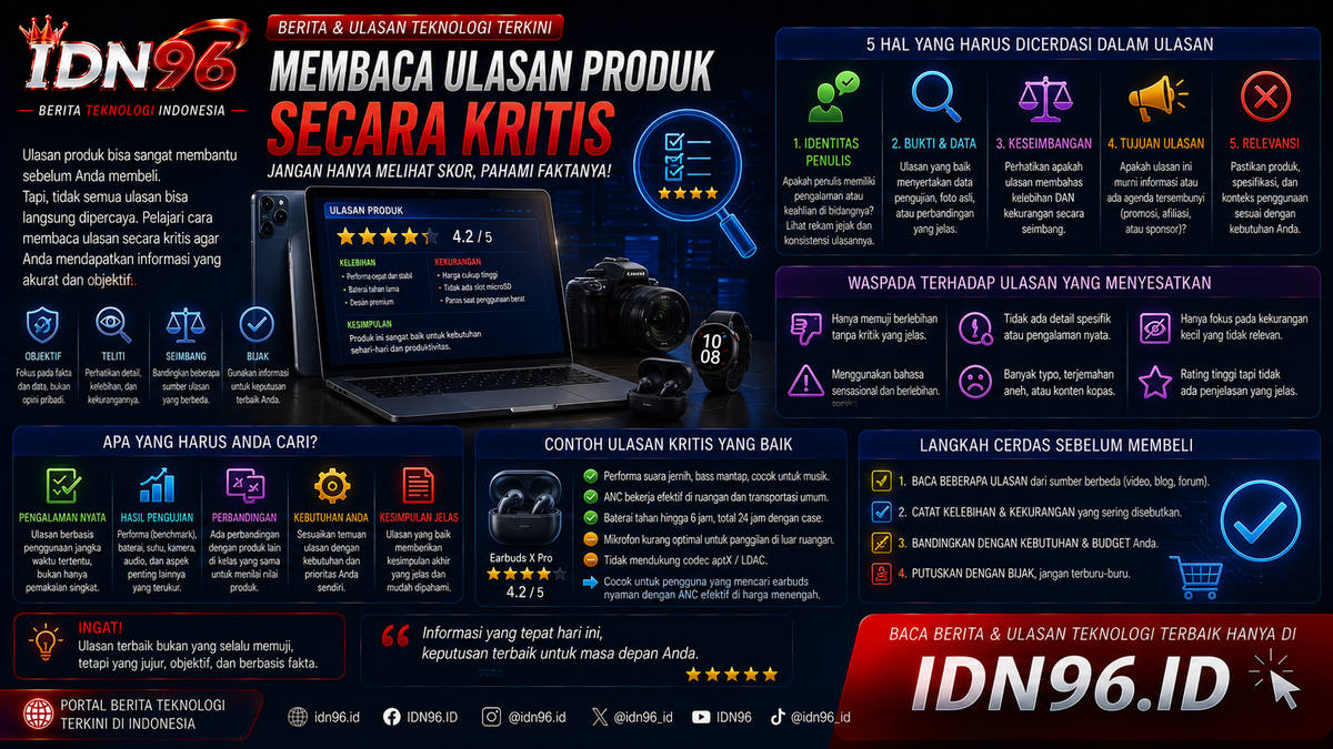 Beberapa artikel ulasan dibuka berdampingan di layar untuk dibandingkan