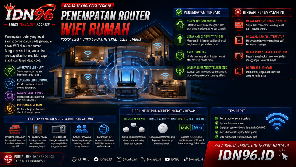 Perbandingan router di dalam lemari tertutup dan router di rak terbuka